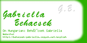gabriella behacsek business card